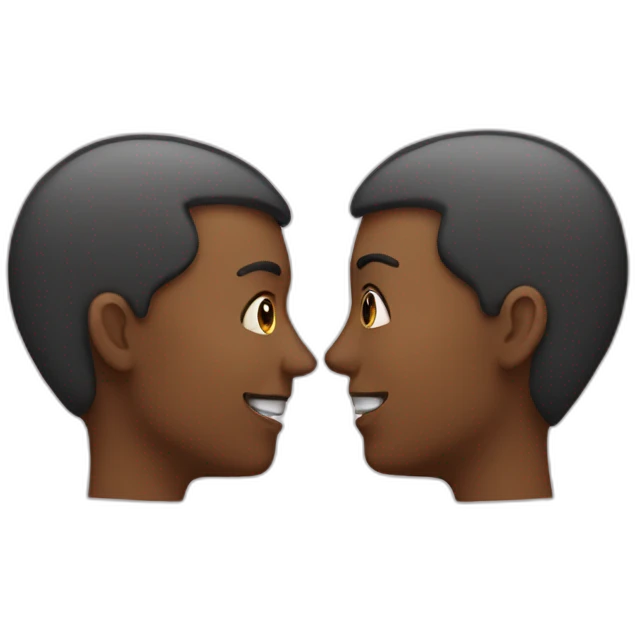 two people facing each other in conversation emoji