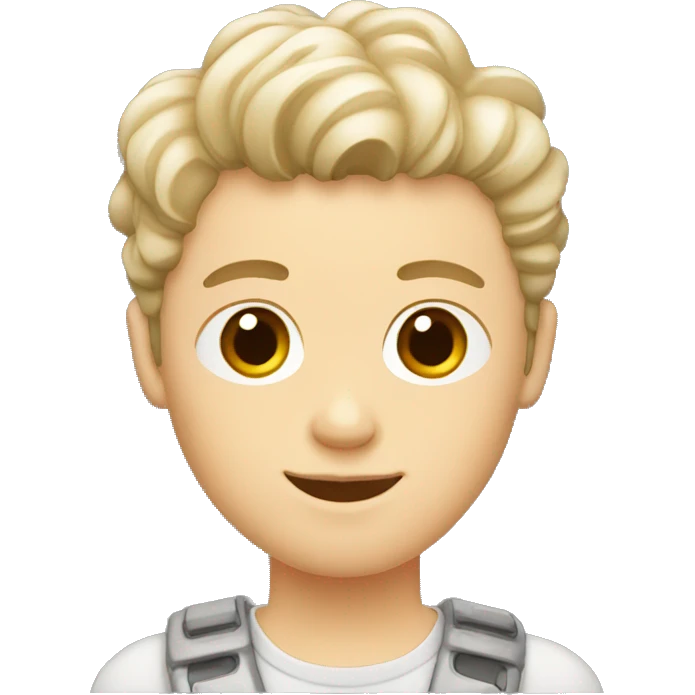white boy with boba tea emoji