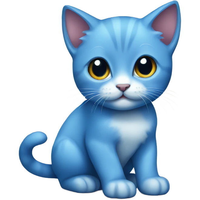 Blue kitten emoji
