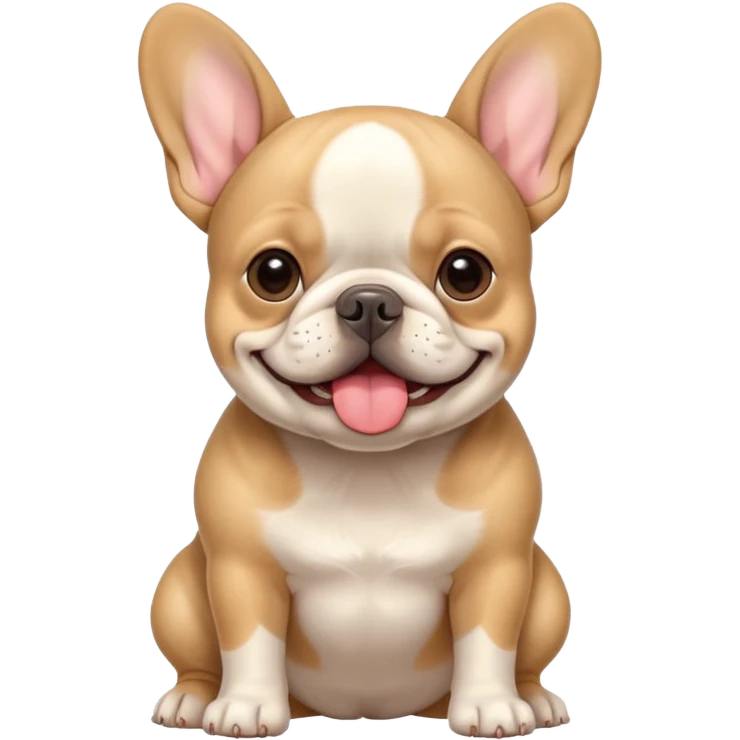 a full body of cute french bulldog emoji