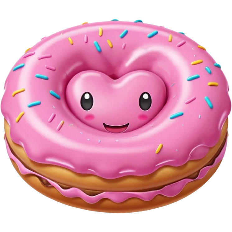 pink kawaii inflatable pan dulce  emoji