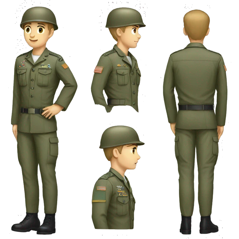A army officer boy emoji