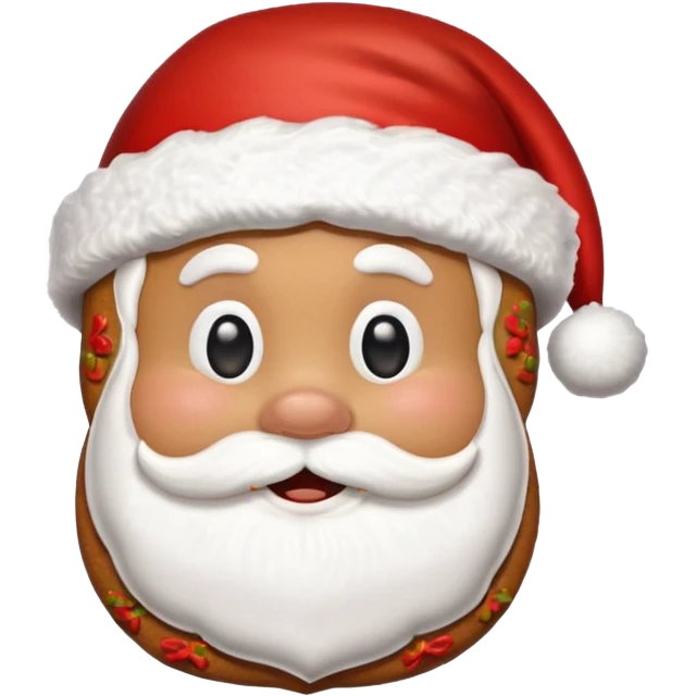 santa gingerbread emoji