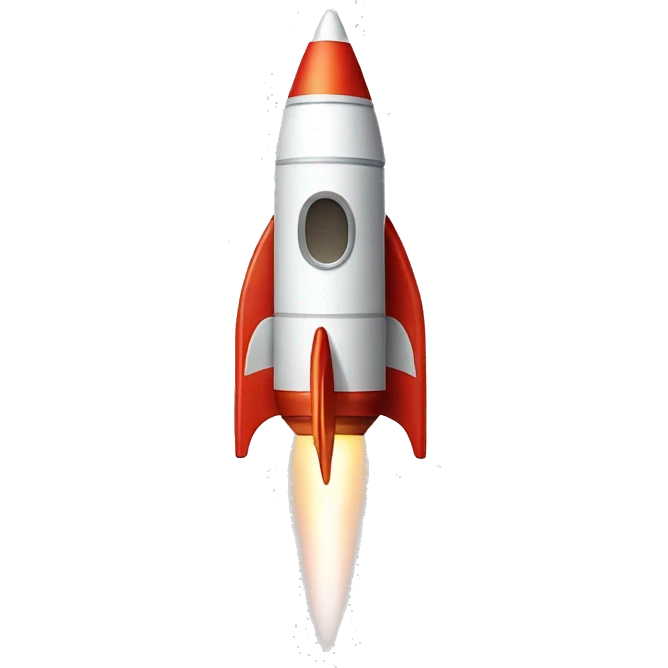 Rocketship with colors #123440 and #CAFEA0 emoji