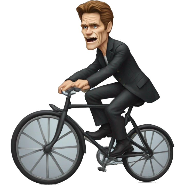Willem Dafoe on a uniycle  emoji