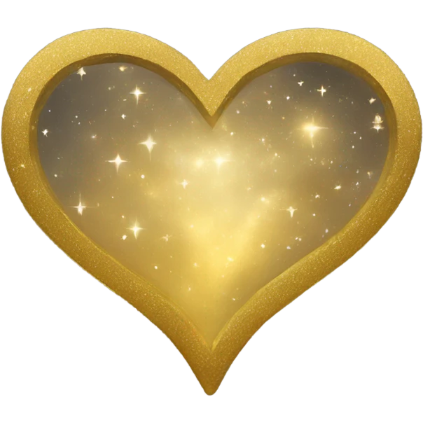 Cosmic gold heart  emoji