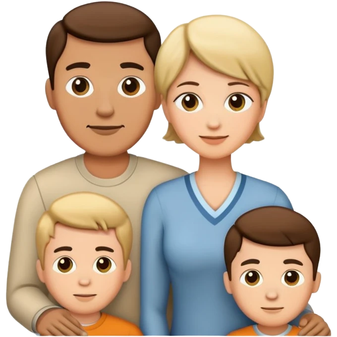 dad, mom and 2 sons emoji