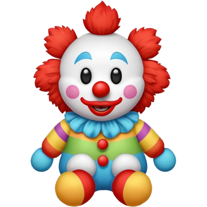 soft clown toy for children, plushie emoji