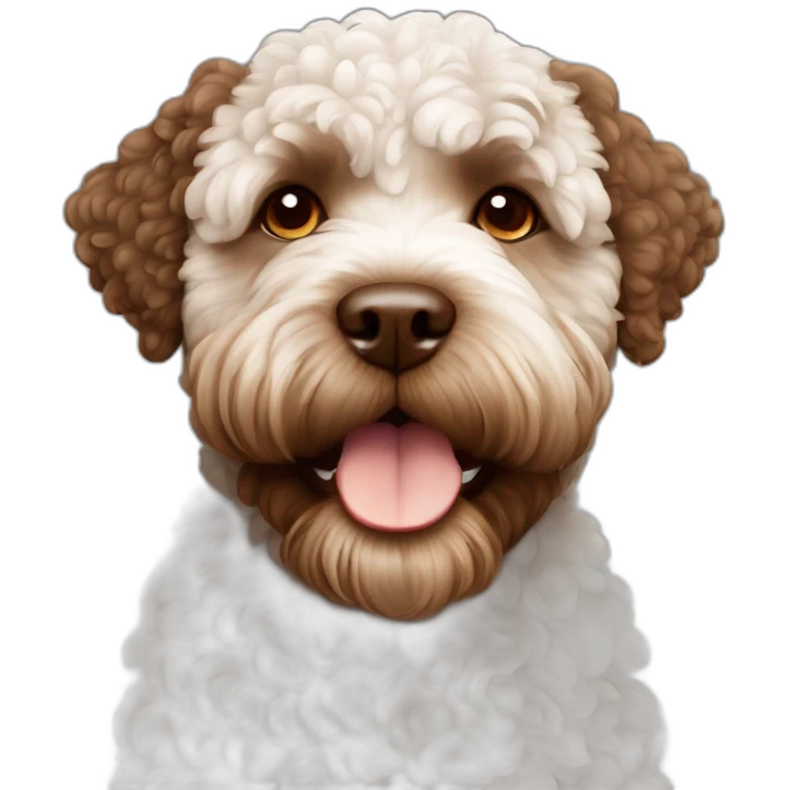 lagotto romagnolo all brown face, no white emoji