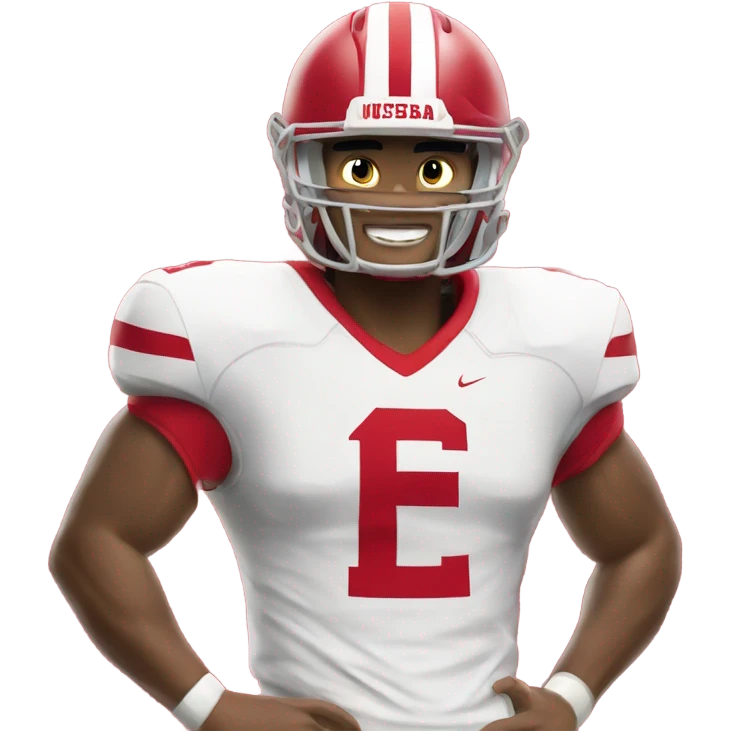 Nebraska Husker football player  emoji