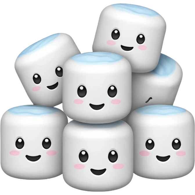 a few marshmallows, simple, clear emoji