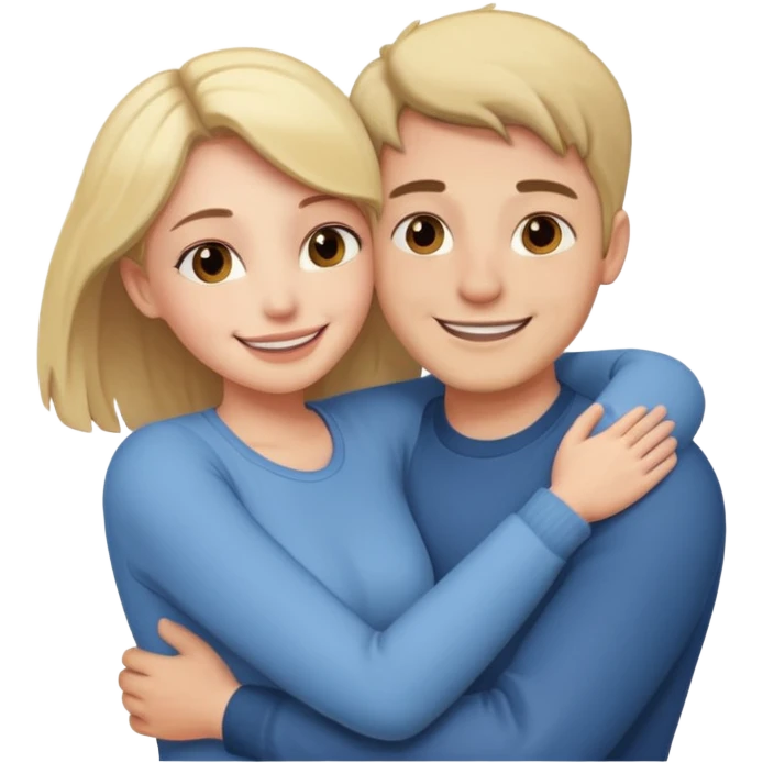 Create a man hug his girlfriend from front emoji