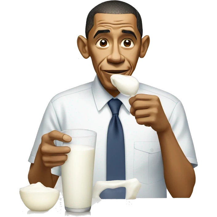 obama eating milk emoji