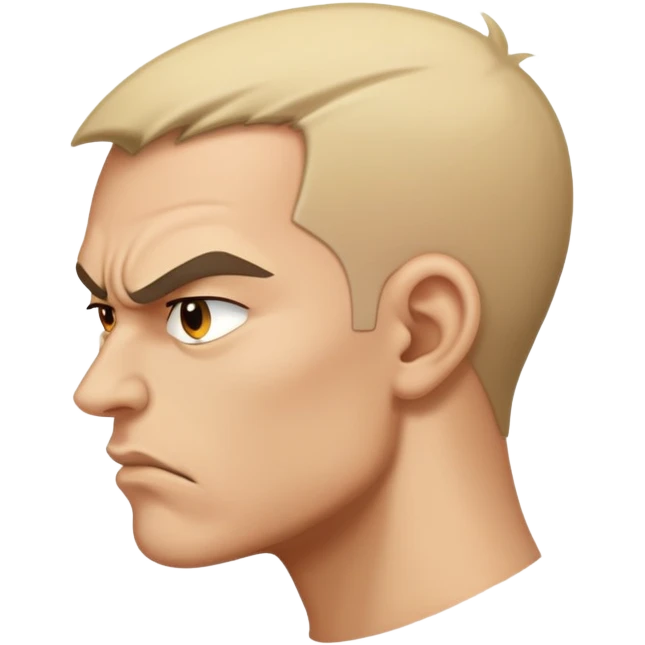 angry man in profile view emoji