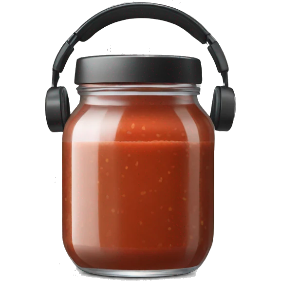 sauce jar with headphones emoji
