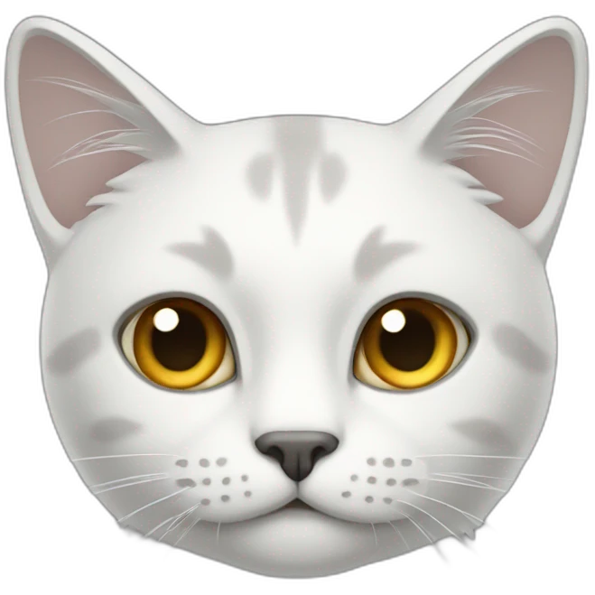 gato blanco con gris emoji