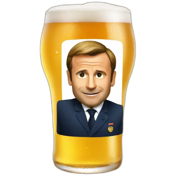 Macron beer emoji