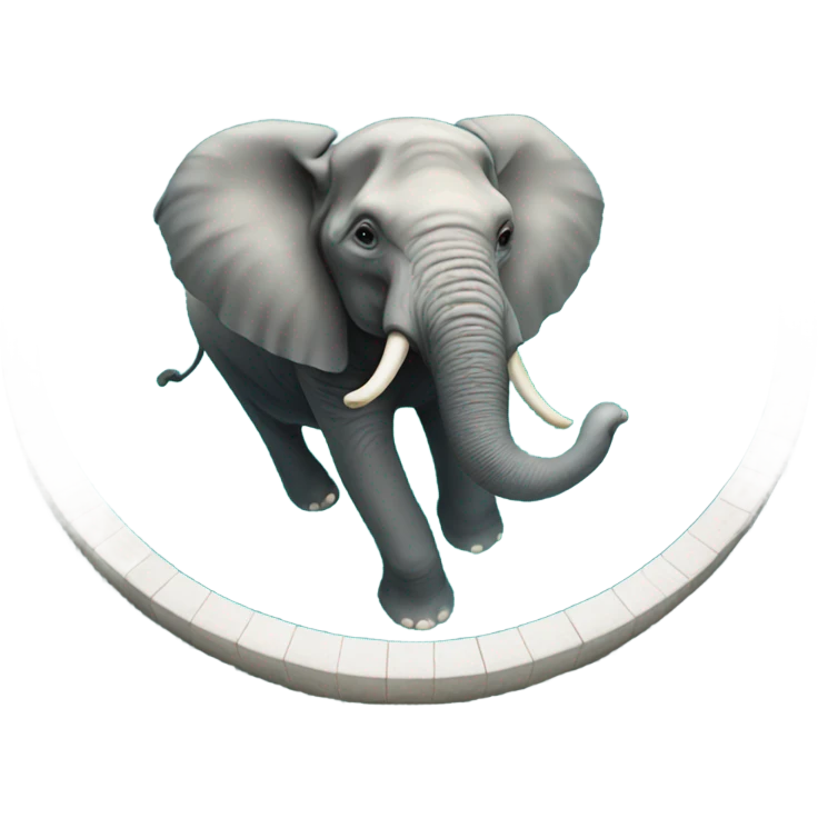 elephant in a pool emoji