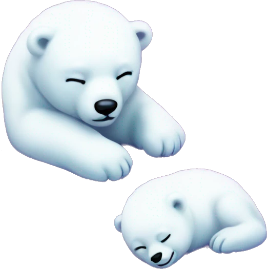 lisa frank neon sleeping polar bear full emoji