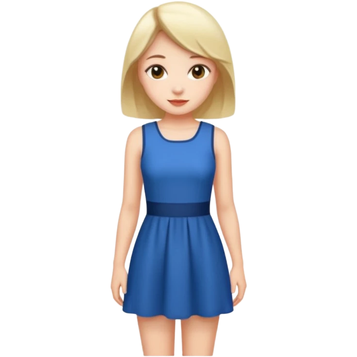 A girl is very more more short dress and she is realistic to emoji