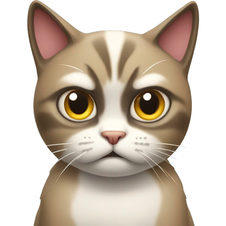 Confused angry cat emoji