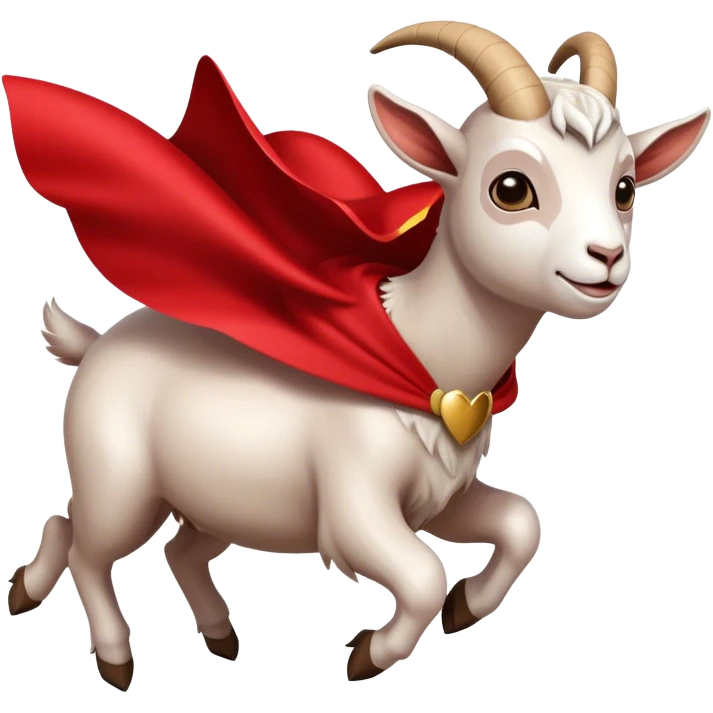 flying  super goat withcape emoji