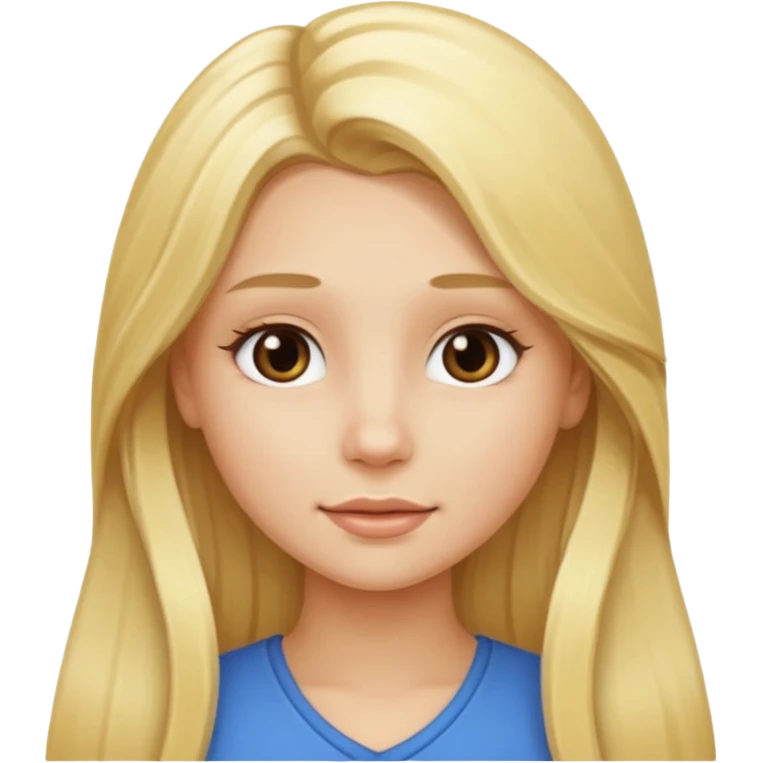 blonde girl with long hair emoji