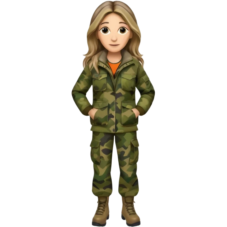 Sarah jessica Parker in camo hunting clothes emoji
