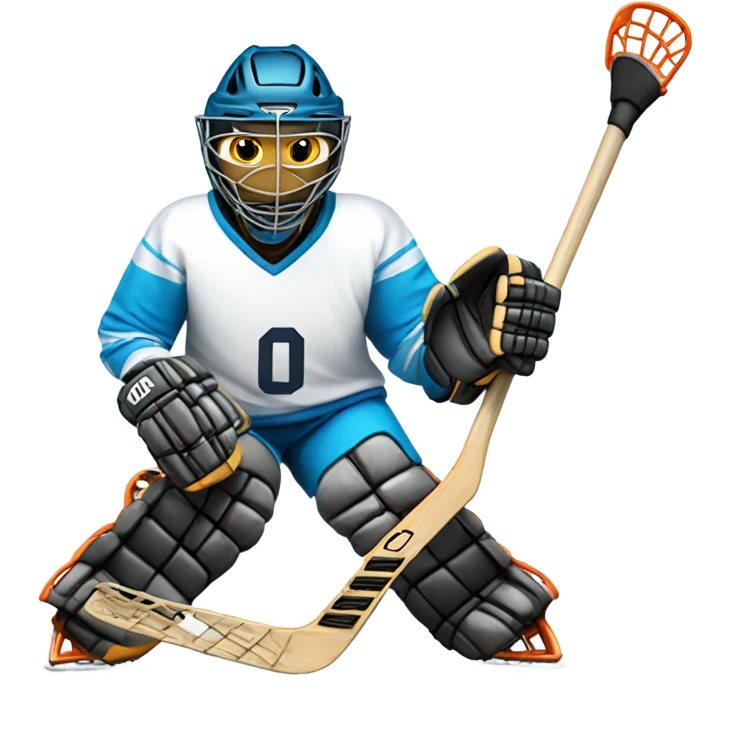 Lacrosse goalie skiing emoji