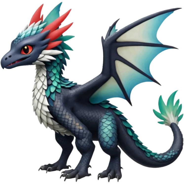 Toothless-Trico-Silvally-Fakémon-hybrid-creature (full body)  emoji