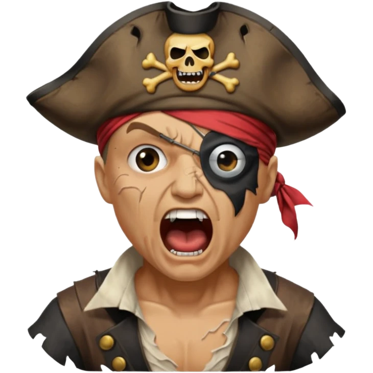 pirate, screaming emoji