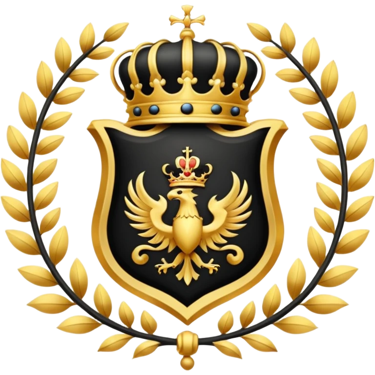royal crest black and gold not too many little details emoji