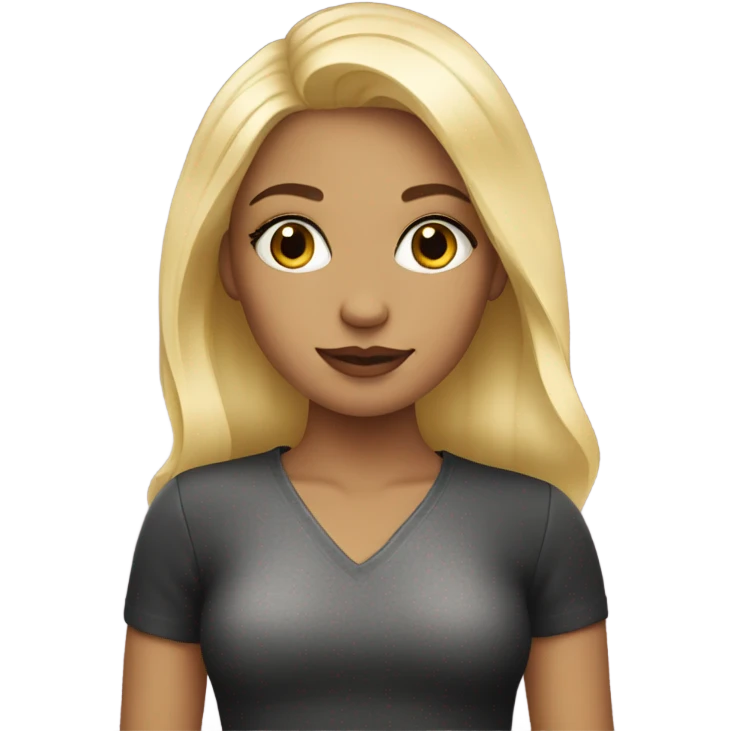 Blond girl with makeup  emoji