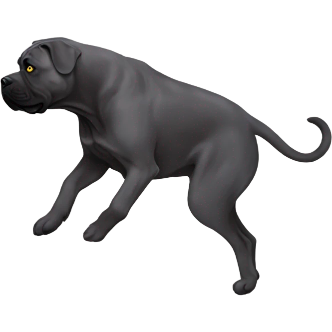 Blue and gold Cane Corso chasing a bird. emoji