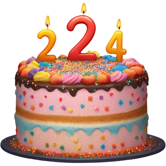 Birthday cake 24 emoji
