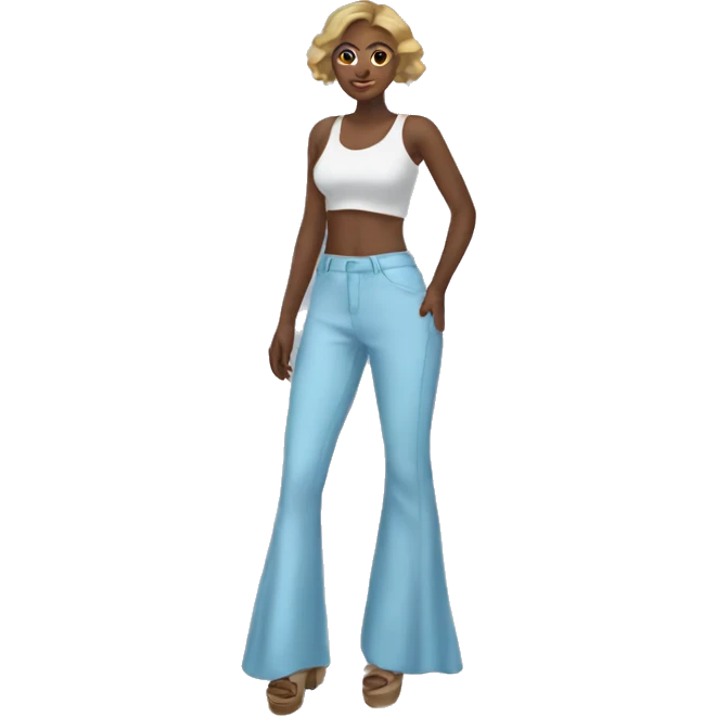 Light blue flare pants emoji