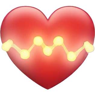 Heart emoji with lights and lighting around it emoji