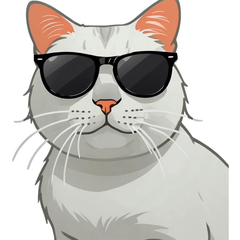 Cat with sunglasses emoji