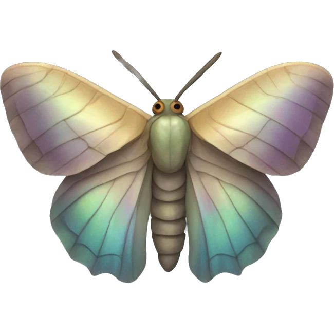 iridescent moth emoji