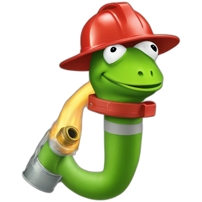kermit frog fire hose emoji