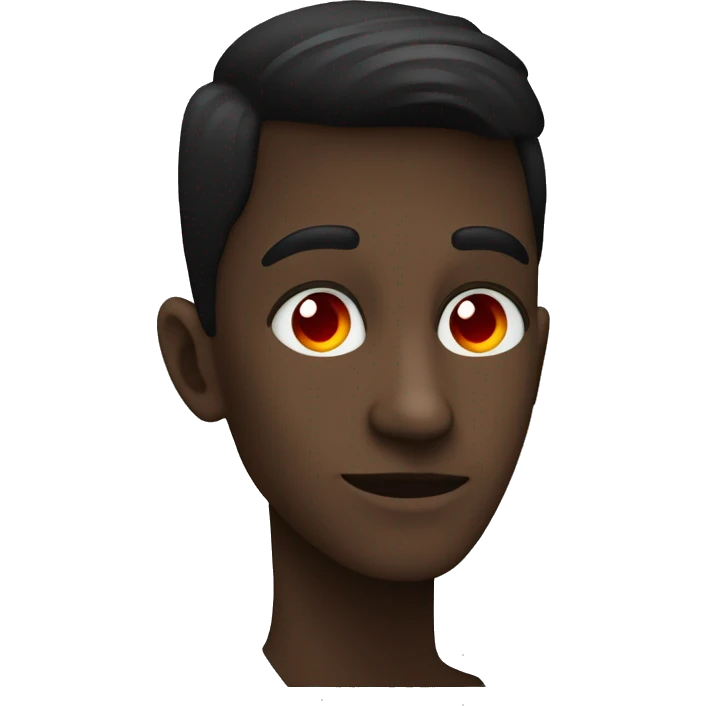 Círculo de color negro y un ojo rojo  emoji