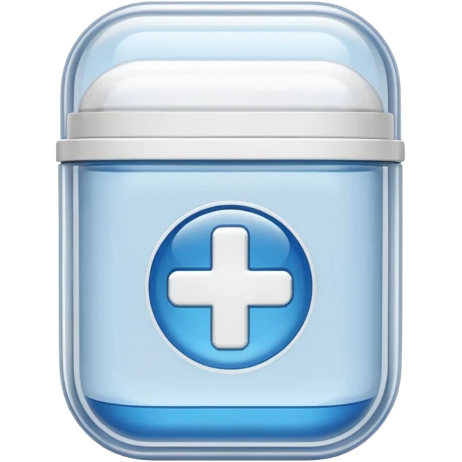 medicine capsule in case in nutral colors emoji