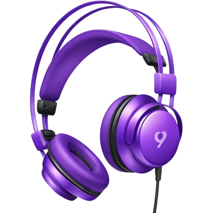 glitter purple headset emoji
