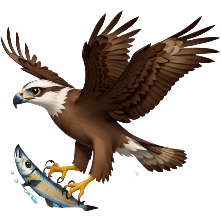 Osprey with fish emoji