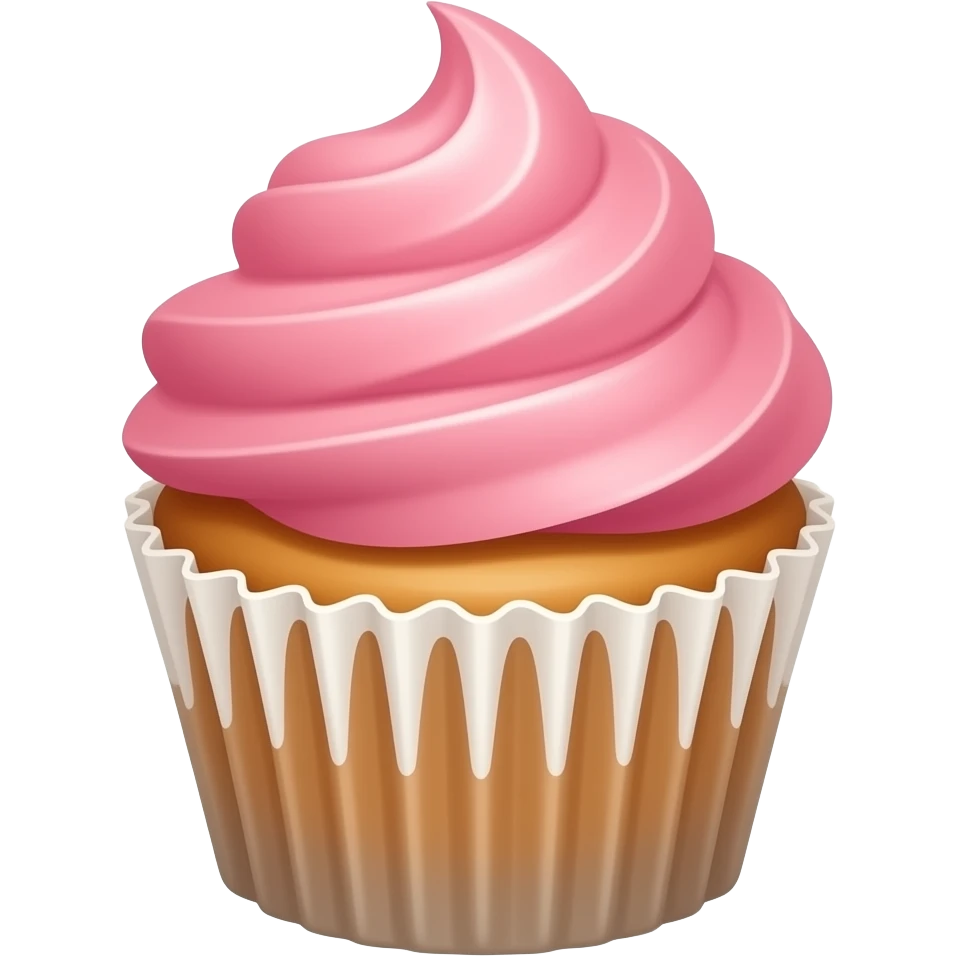 Cupcake with pink icing emoji