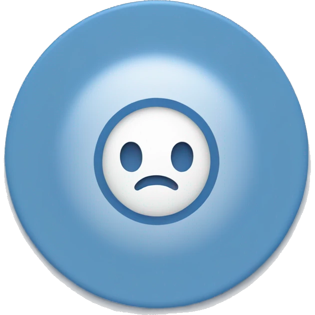 White colour correct icon inside a blue color circle emoji
