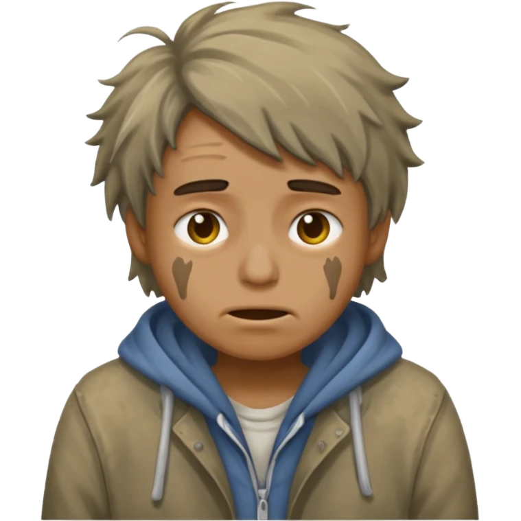 persona pobre sin dinero sucia maloliente  emoji