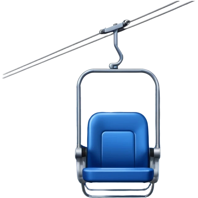 darkblue chairlift with the word: Lenk on it emoji