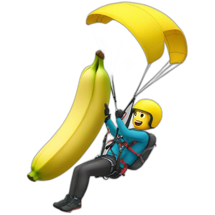 banana paragliding emoji