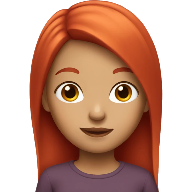 A girl with red hair   emoji